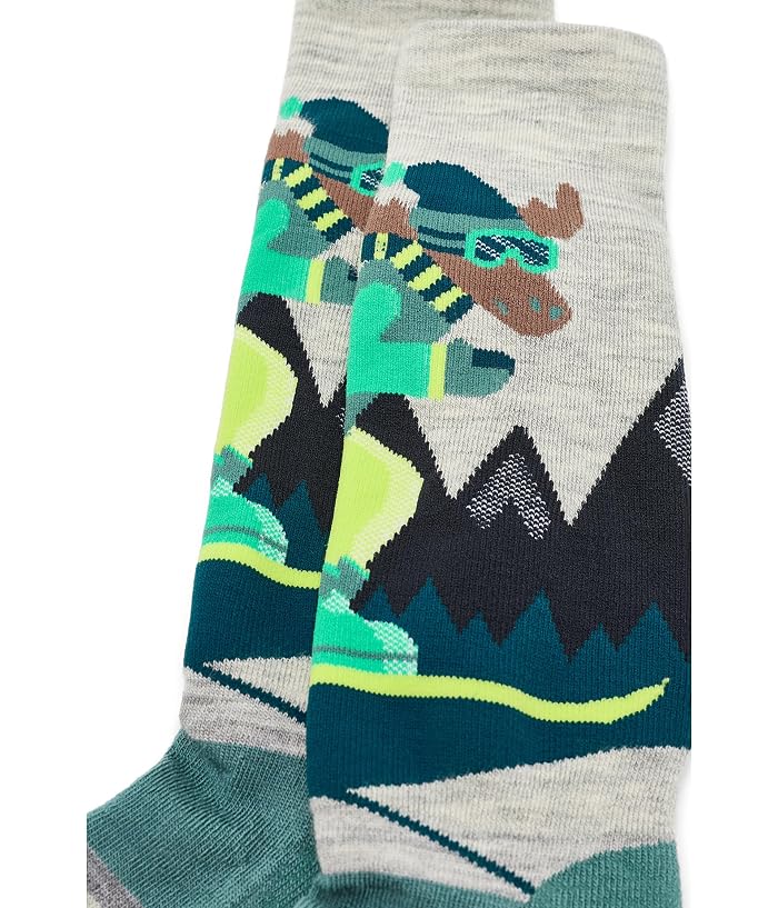 Smartwool Kids Wintersport Full Mountain Moose Pattern OTC Socks (Toddler/Little Kid/Big Kid) - Image 2