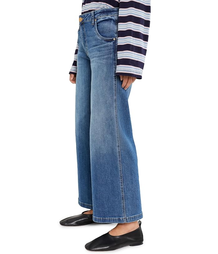KUT from the Kloth Petite Jeans High-Rise Wide Leg Dip Scoop Pockets in Incandscent - Image 3