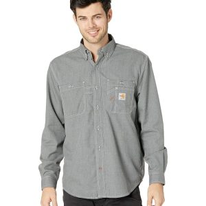 Carhartt Flame-Resistant Force Original Fit Lightweight Long Sleeve Button Front Shirt