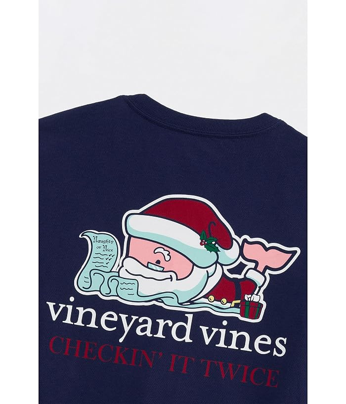 Vineyard Vines Santa Whale List Long Sleeve Pocket Tee - Image 4