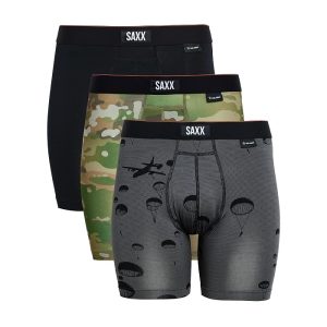 SAXX UNDERWEAR Multi-Sport Mesh Boxer Briefs Fly 3-Pack