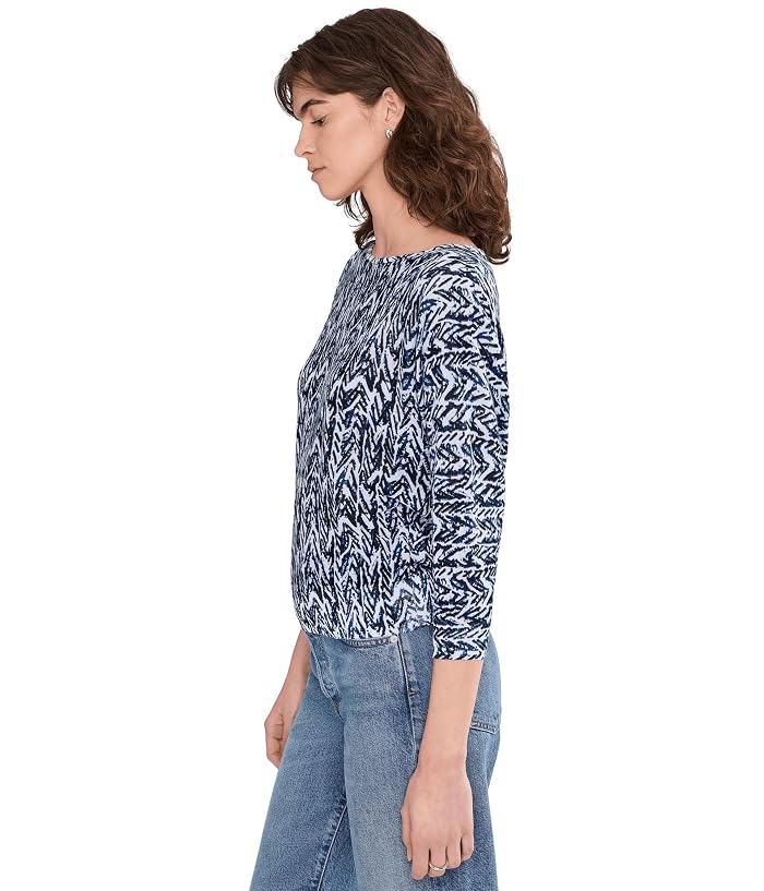 NIC+ZOE Indigo Crosshatch Sweater - Image 3