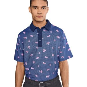Callaway Azalea Gingham Print Polo