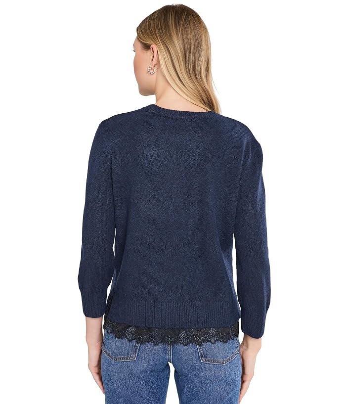 Vince Camuto Crew Neck with Lace Hem - Image 4