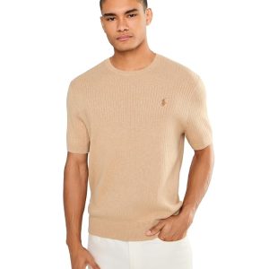 Polo Ralph Lauren Rib Knit Cotton Short Sleeve Sweater