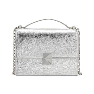 Kate Spade New York Deco Crinkle Metallic Leather Chain Shoulder