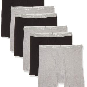 Hanes Tagless Boxer Briefs with Fabric-Covered Waistband-Multiple Packs Available