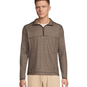Johnston & Murphy Textured Fleece Quarter-zip