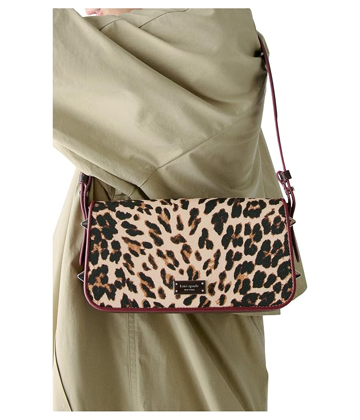 Kate Spade New York Liv Downtown Leopard Fabric Shoulder Bag - Image 4