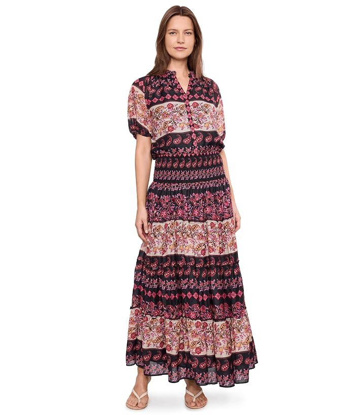 CeCe Tiered Smocked Waist Midi Skirt - Image 2