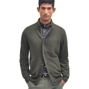 Barbour Essential Patch Zip Through Knitted Jumper