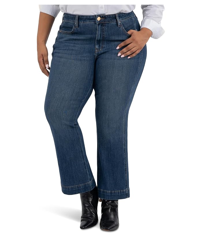 KUT from the Kloth Plus Size Natalie High-rise Bootcut Side Inset-wide Hem