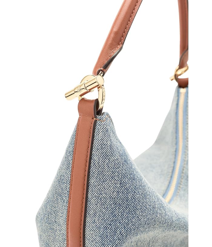 Lauren Ralph Lauren Washed Denim Large Blaike Shoulder Bag - Image 4