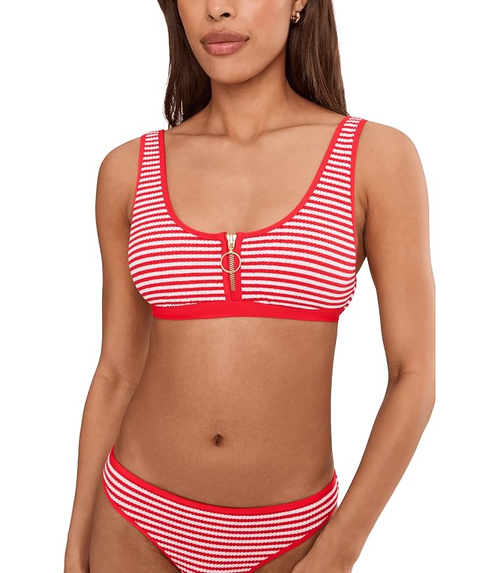 Seafolly Club House Zip Front Tank Top