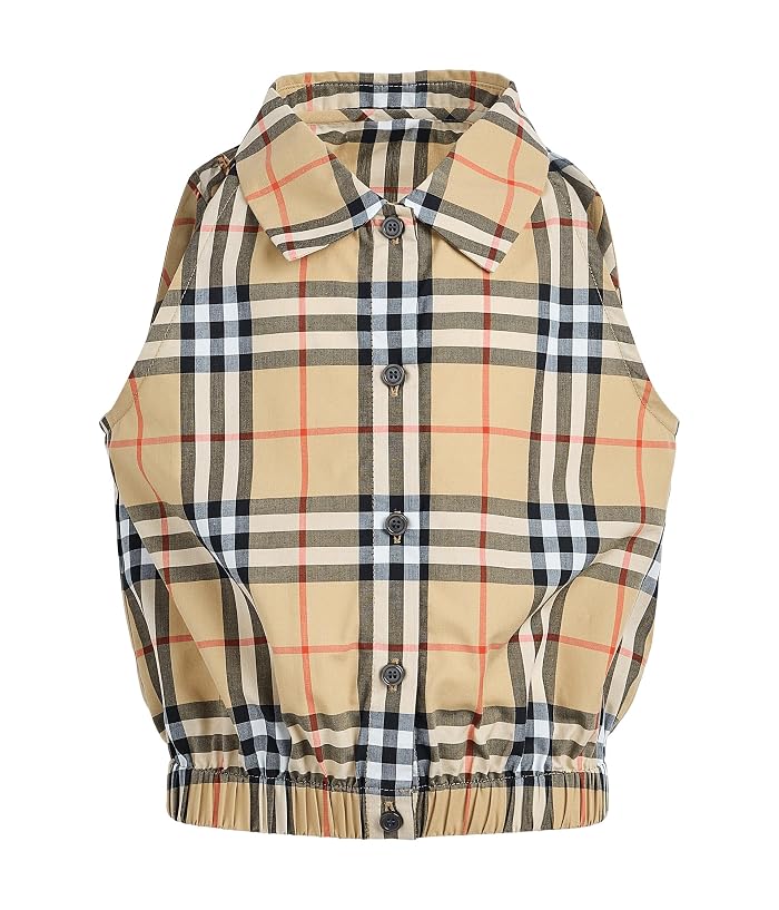 Burberry Kids Mabel Check Button Top (Little Kid/Big Kid)