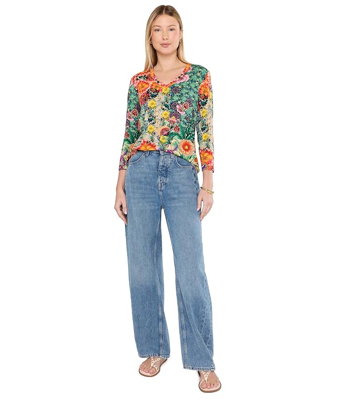 Johnny Was The Janie Favorite 3/4 Sleeve V-Neck Tee - Image 2