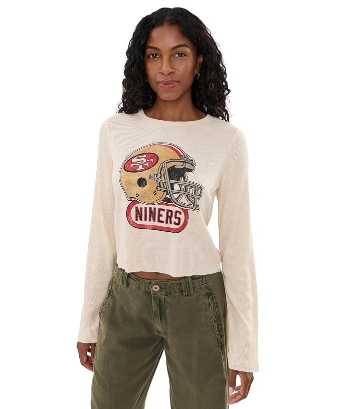 Junk Food Clothing NFL San Francisco 49ers Helmet Crop Thermal