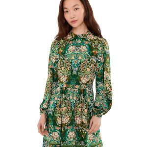 Adrianna Papell Mock Neck Mini Dress