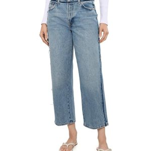 7 For All Mankind Stovepipe Straight Ankle in Sapphire Dust