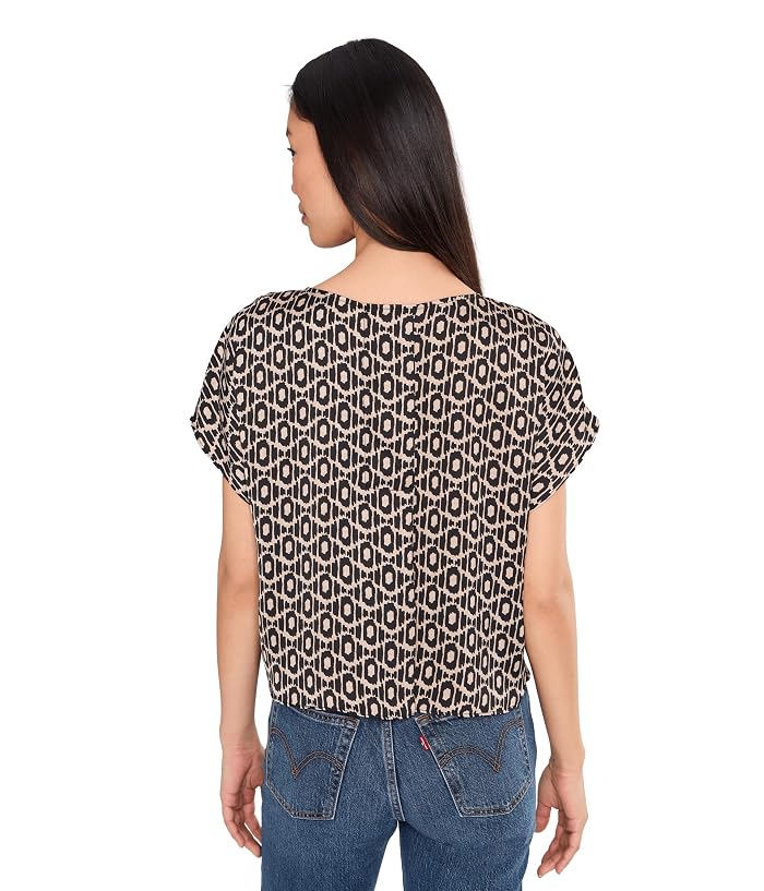 NIC+ZOE Petite Lacy Diamonds Day Gloss Woven Tee - Image 4