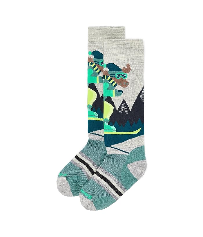 Smartwool Kids Wintersport Full Mountain Moose Pattern OTC Socks (Toddler/Little Kid/Big Kid)