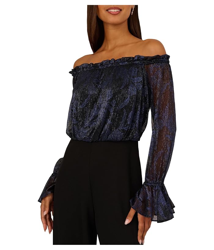 Adrianna Papell Crinkle Crepe Jumpsuit - Image 3