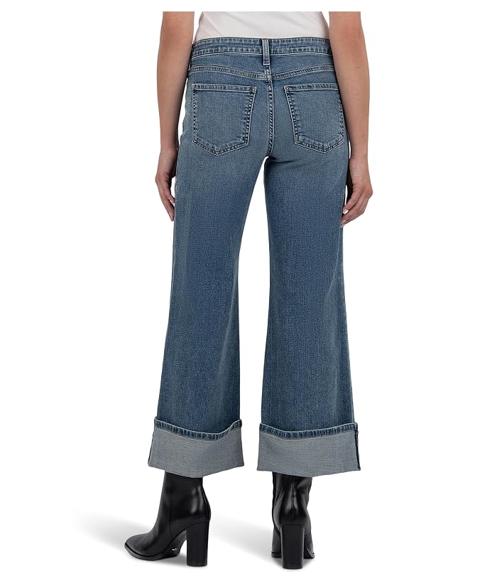 KUT from the Kloth Meg High Rise Fab Ab Wide Legs Roll Up Regular Hem - Image 3