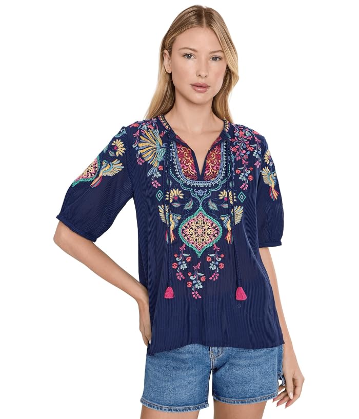 Johnny Was Margot Short Sleeve Blouse