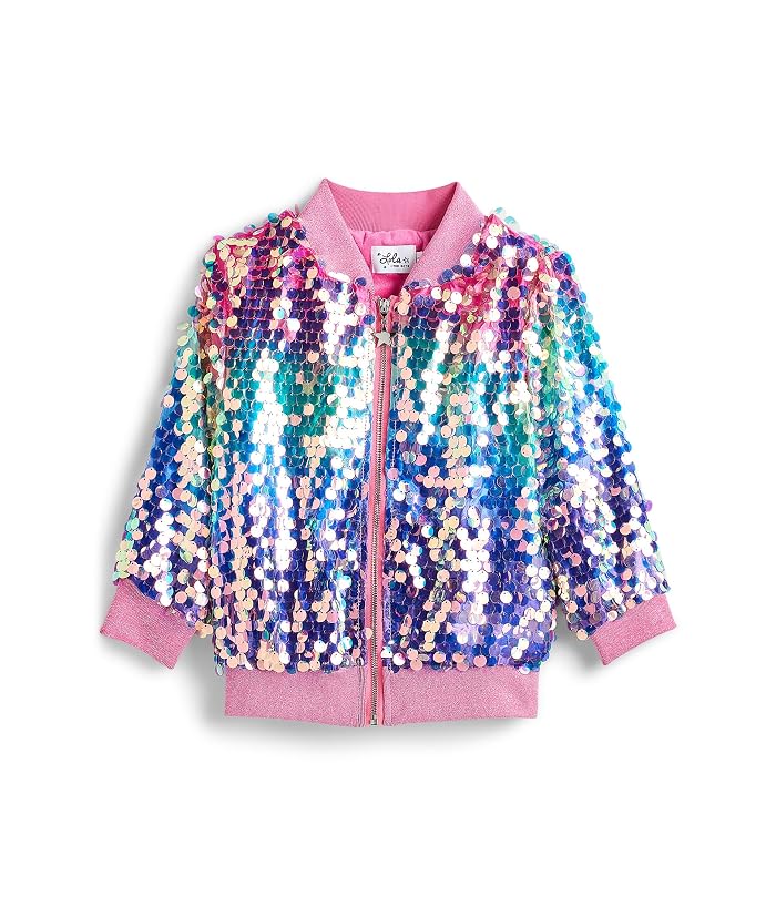 Lola and The Boys Holographic Rainbow Paillette Bomber (Toddler/Little Kid/Big Kid)