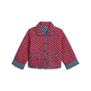 Polo Ralph Lauren Kids Floral Quilted Reversible Poplin Jacket (Toddler/Little Kid)