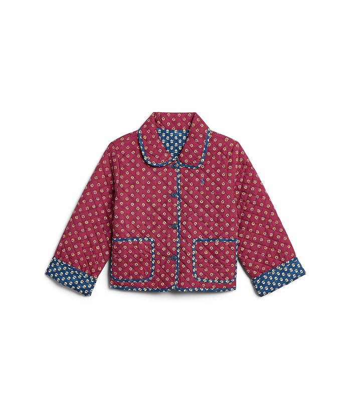 Polo Ralph Lauren Kids Floral Quilted Reversible Poplin Jacket (Toddler/Little Kid)