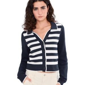 Splendid Nicolette Stripe Polo Sweater