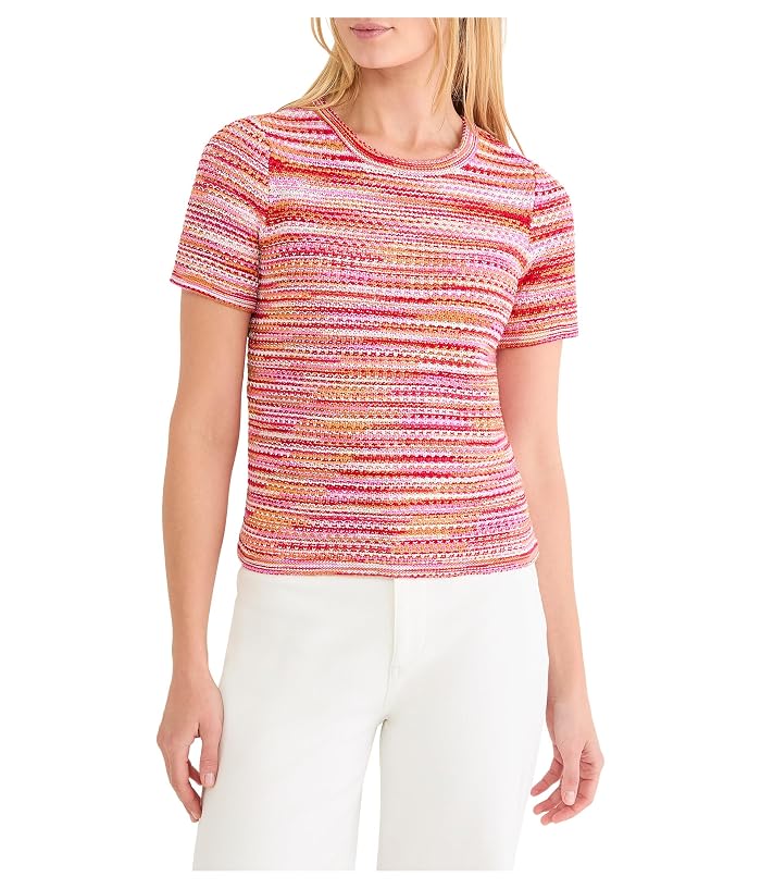 NIC+ZOE Spacedye Tuck Stitch Sweater Tee