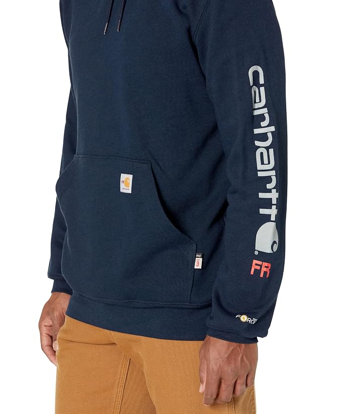 Carhartt Flame Resistant Force Original Fit Midweight Hooded Signature Sleeve Logo Graphic Sweatshirt - Image 3