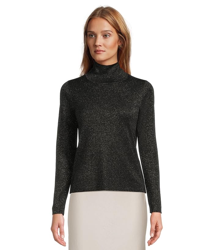 Eileen Fisher Wool Lurex Turtle Neck
