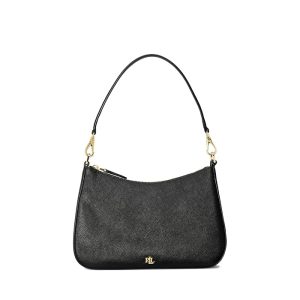 Lauren Ralph Lauren Crosshatch Leather Medium Danni Shoulder Bag
