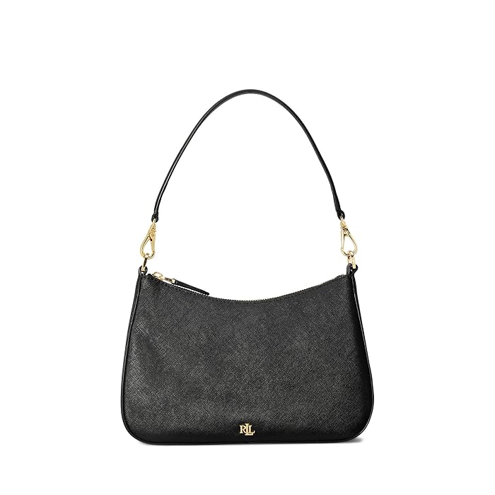 Lauren Ralph Lauren Crosshatch Leather Medium Danni Shoulder Bag