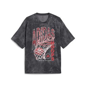 adidas Kids AOP Basketball Wash Tee (Big Kid)