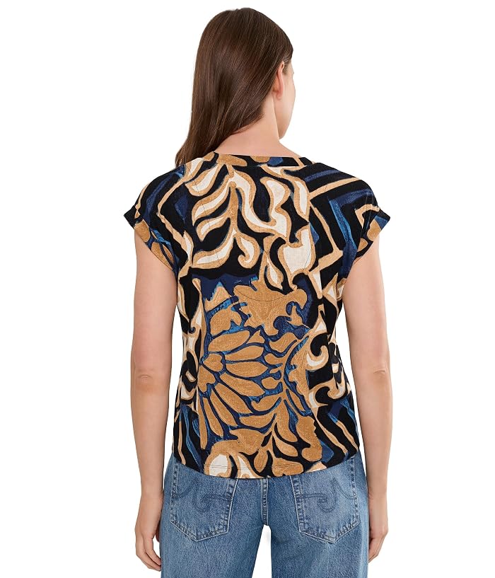 NIC+ZOE Deco Blooms Cap Sleeve Tee - Image 4