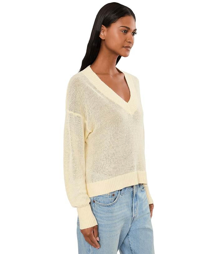 Madewell Linen Arline V-neck Pullover- Finer Count - Image 3
