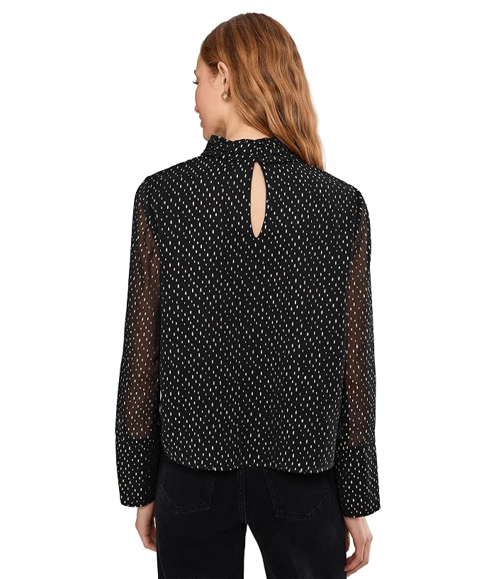 Vince Camuto Mock Neck Front Keyhole Long Bell Sleeve - Image 4