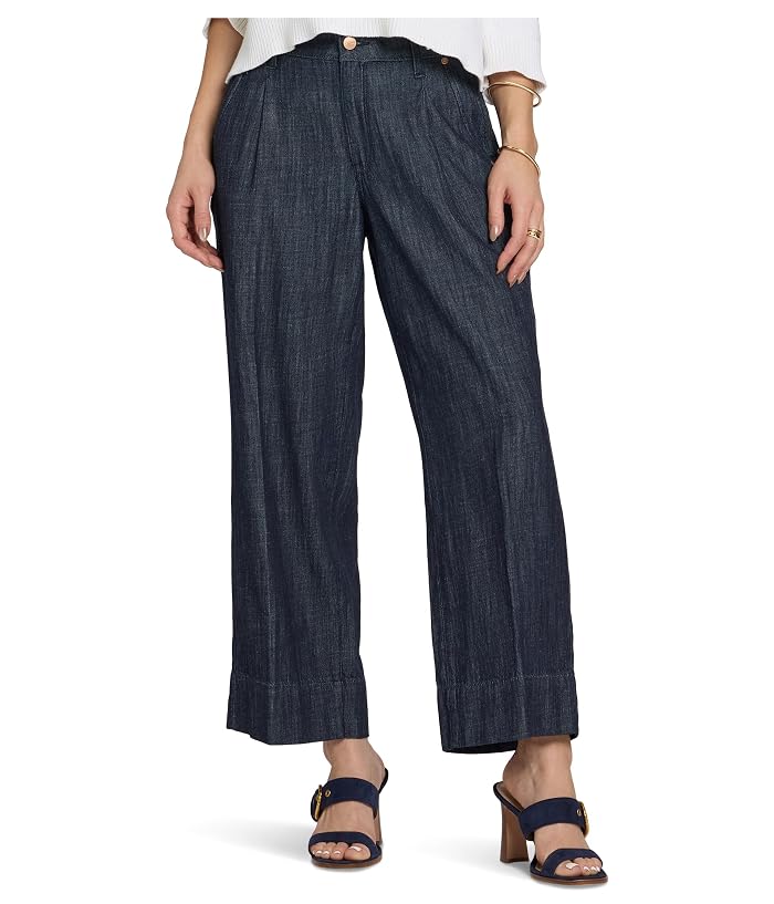 NYDJ Teresa Ankle Pleat Jeans in Dark Indigo