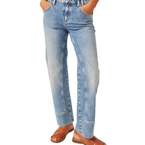 Free People Risk Taker Mid-Rise Straight