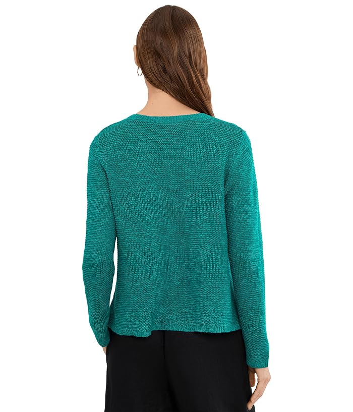 Eileen Fisher Organic Linen Cotton Slub Crew Neck Pullover - Image 4