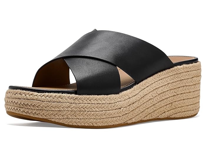FitFlop Platfforms Espadrille Leather Wedge Cross Slides