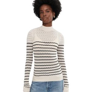 Sanctuary Forever Striped Mock Neck