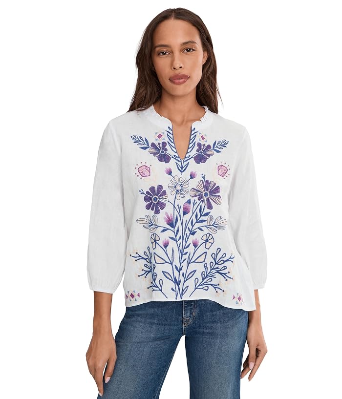 Johnny Was Ruffle Field Blouse - Adina