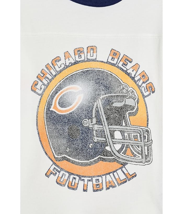 Junk Food Clothing Kids NFL Chicago Bears Striped Yoke Ringer Tee (Little Kid/Big Kid) - Image 3