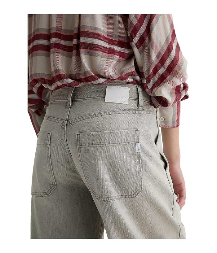 AG Jeans Mercer High-Rise Cuffed Barrel Jeans in Sensory - Image 4