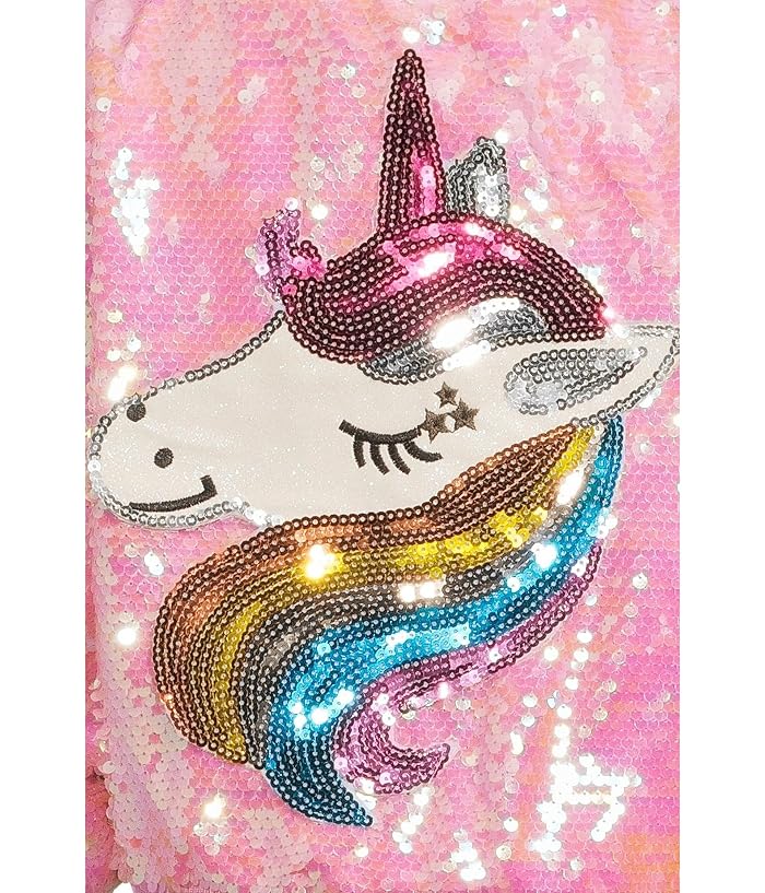 Lola and The Boys Pretty In Pink Unicorn Sequin Bomber (Toddler/Little Kid/Big Kid) - Image 3